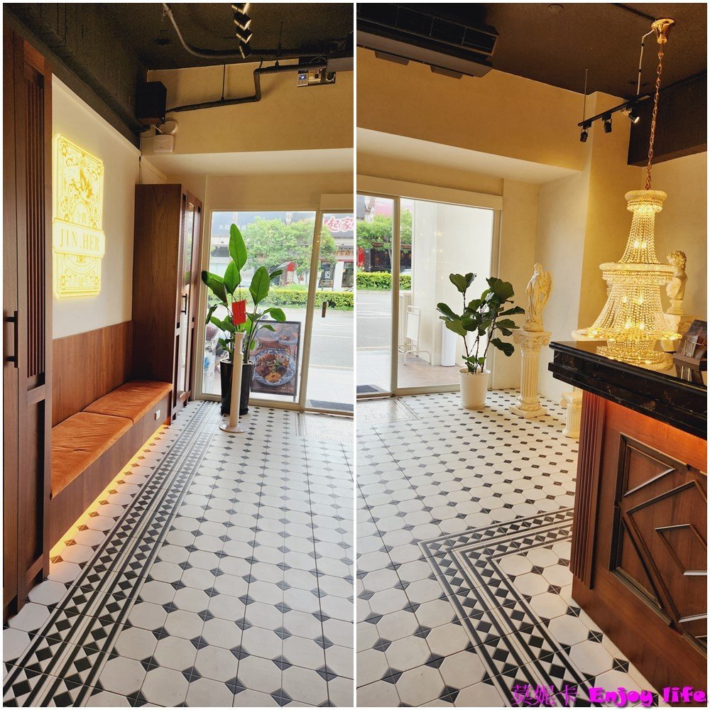 【台南美食餐廳】*JiNHER 今鶴義式餐酒館台南安平店*，2023年7月新開幕中西區歐式裝潢網美餐廳，早午餐推薦好吃的安格斯牛排，下午茶甜點必點令人驚豔的舒芙蕾，還有平日出勤優惠TWG茶只要10元!!!