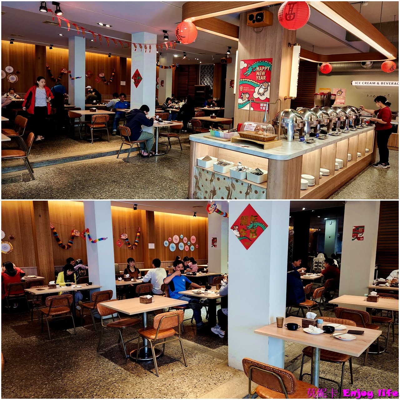 【台南美食餐廳】*牛室炙燒牛排Beefhouse 台南海安店*，台南北區牛排館，Costco附近，平日午餐只要點299豬排就附免費吃到飽自助吧，牛排鮮嫩，自助沙拉吧還有超好吃的現做現烤披薩!(2024年二訪)