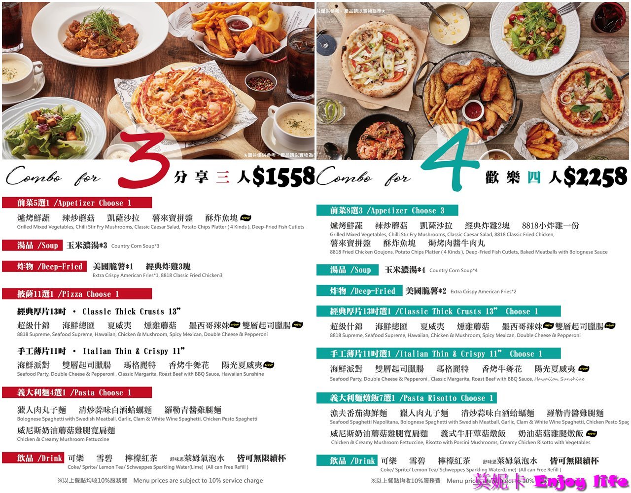 【台南美食餐廳】*8818 Pizza Restaurant比薩屋健康店 *，台南老字號Pizza炸雞餐廳，炸雞多汁好吃，還有各種pizza跟義大利麵!!!(已搬到南門路)