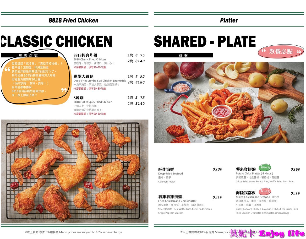 【台南美食餐廳】*8818 Pizza Restaurant比薩屋健康店 *，台南老字號Pizza炸雞餐廳，炸雞多汁好吃，還有各種pizza跟義大利麵!!!(已搬到南門路)