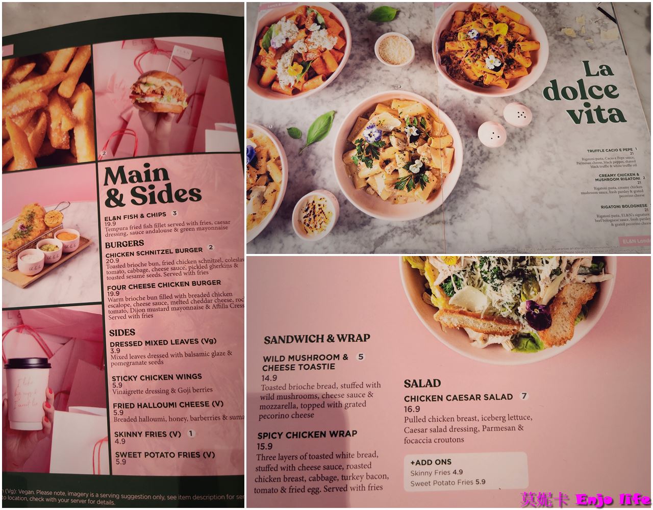 【巴黎美食餐廳】*EL&N London網紅咖啡廳 巴黎老佛爺店*，倫敦最知名的網紅咖啡館，在巴黎拉法葉百貨，全店以粉色裝潢，有超漂亮的粉色玫瑰牆，提供各式早午餐，多樣夢幻飲料!!!