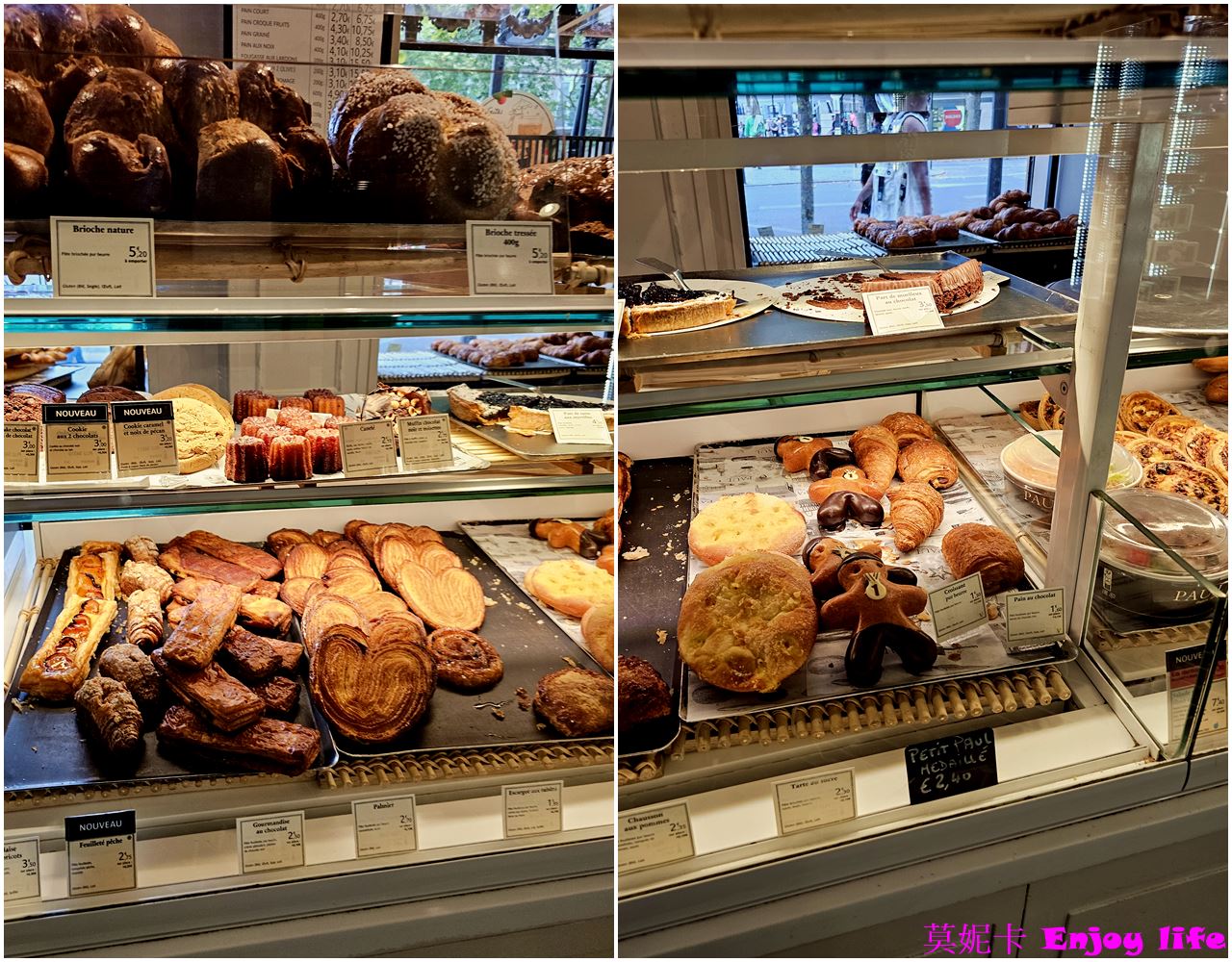 【巴黎美食麵包】*PAUL Aux Tortues*，巴黎麵包店，就在奧斯曼大道，法國百年平價連鎖麵包店，有各種好吃麵包跟帕尼尼，還有好喝的咖啡!!!