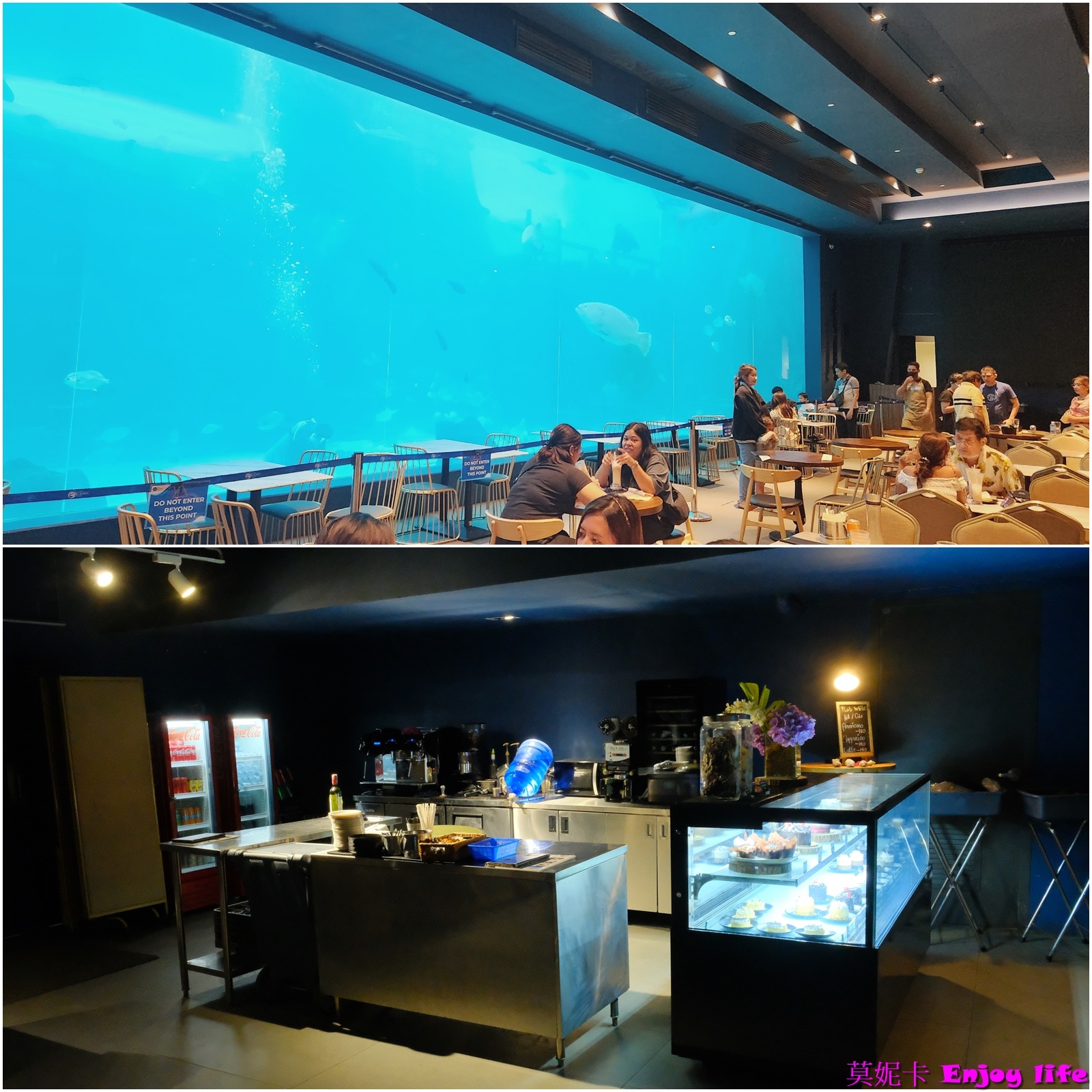 【宿霧景點】*Cebu Ocean Park宿霧海洋公園*，2019年新開幕，旁邊有SM seaside Mall，菲律賓最大的海洋公園，有餵魚秀跟鸚鵡秀表演，還有海底隧道跟餐廳可以看各種魚!!!